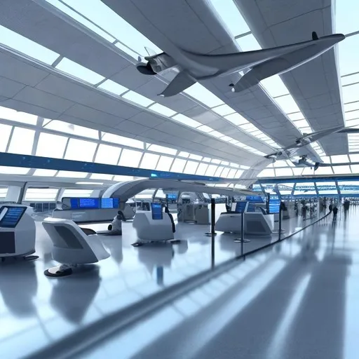 Prompt: futuristic airport