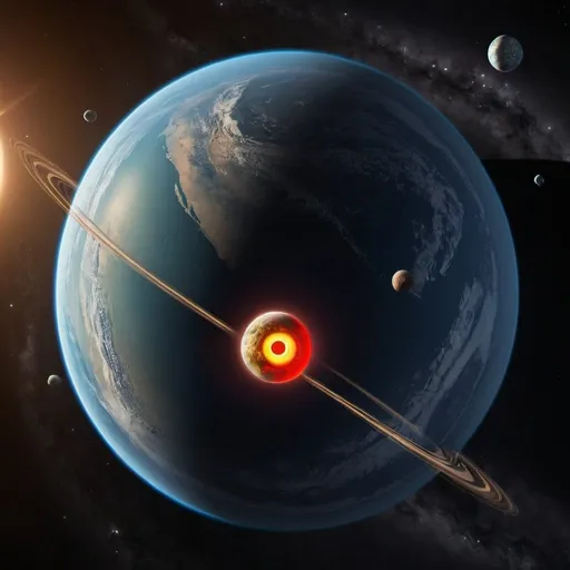 Prompt: Orbit of planet Krypton Rao God