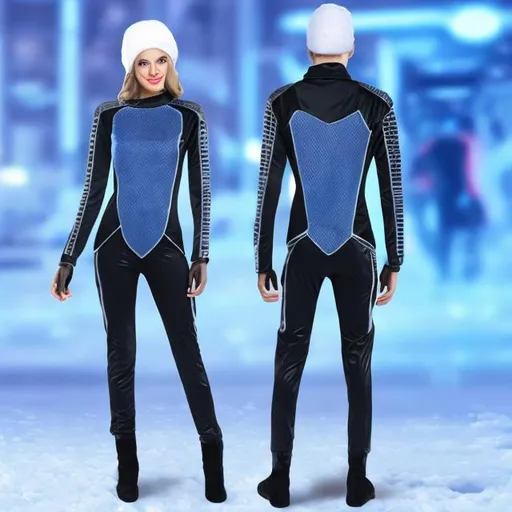 Prompt: futuristic costume winter