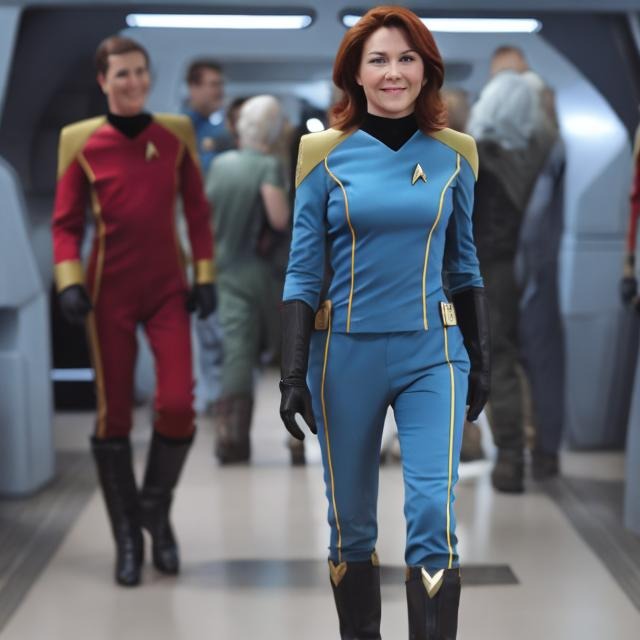 Prompt: 
star trek suit commander female