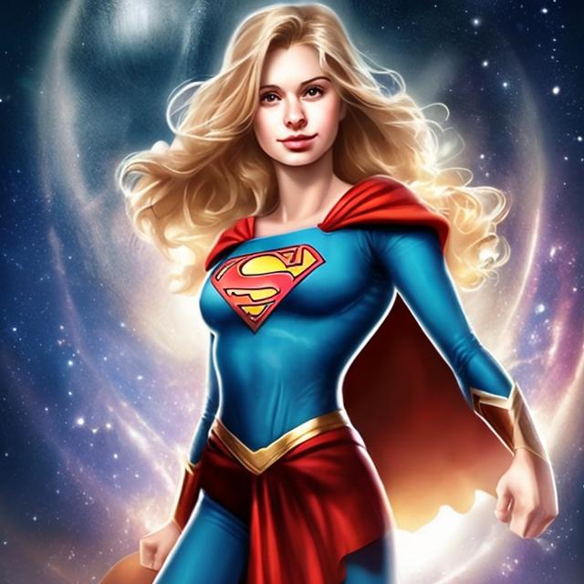 Prompt: kryptonian girl