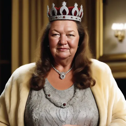 Prompt: Gina Rinehart as a Queen 