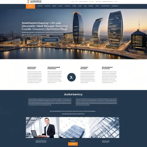 Prompt: ACT as seasoned and updated web designer and give me a detailed layout for a corporate engineering consultancy website with image place holders, links, contact page, blogs/news. Include layout example images.