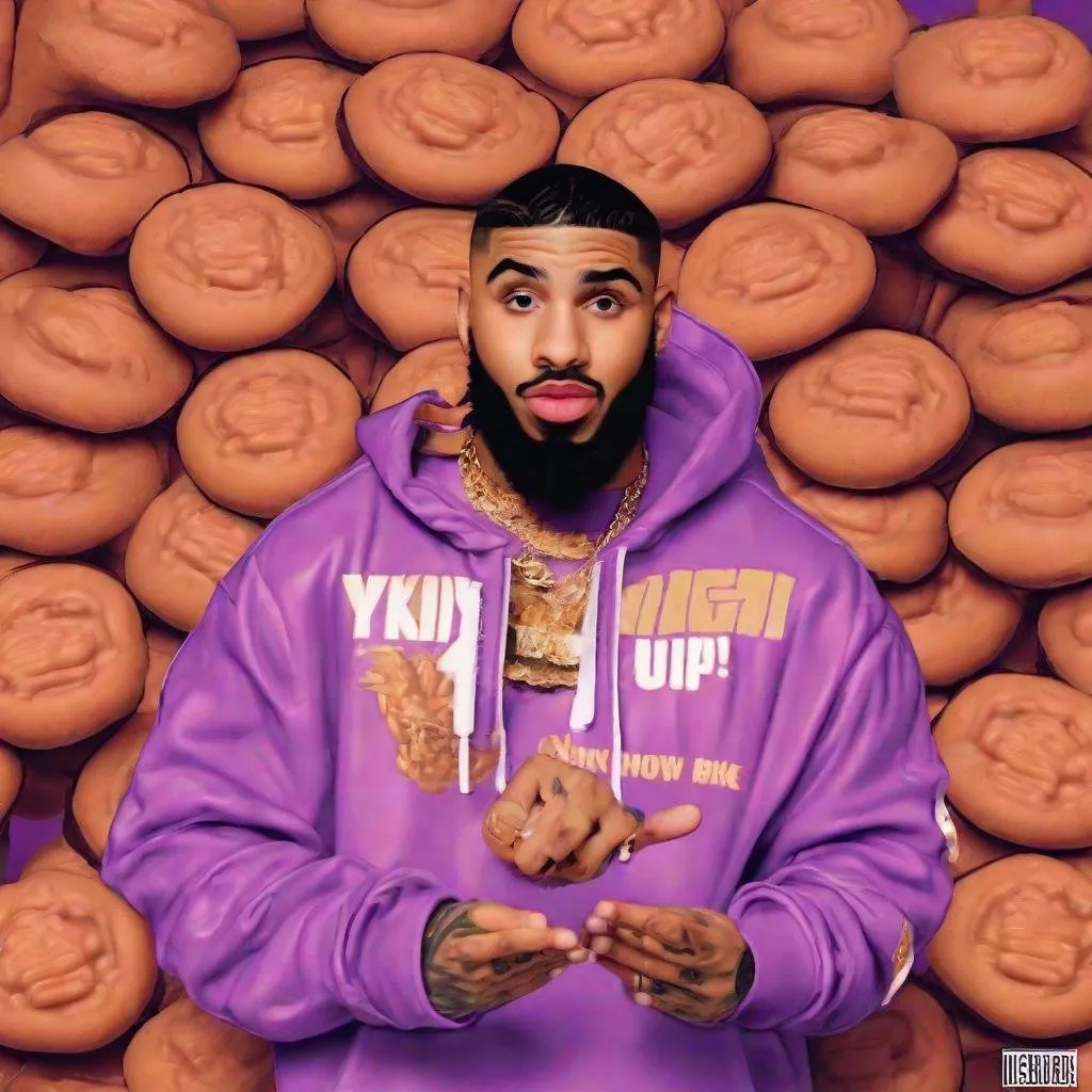 Prompt: i'm thicker then a snicker i'm thicker then your ninja,don't act like you don't know me,these yams deserve a trophy! Baby it ain't no mistery,got the best bbl in history! this cake will make you show up! i know you see this glow up! as bbl drizzy! BBL DRIZZY!