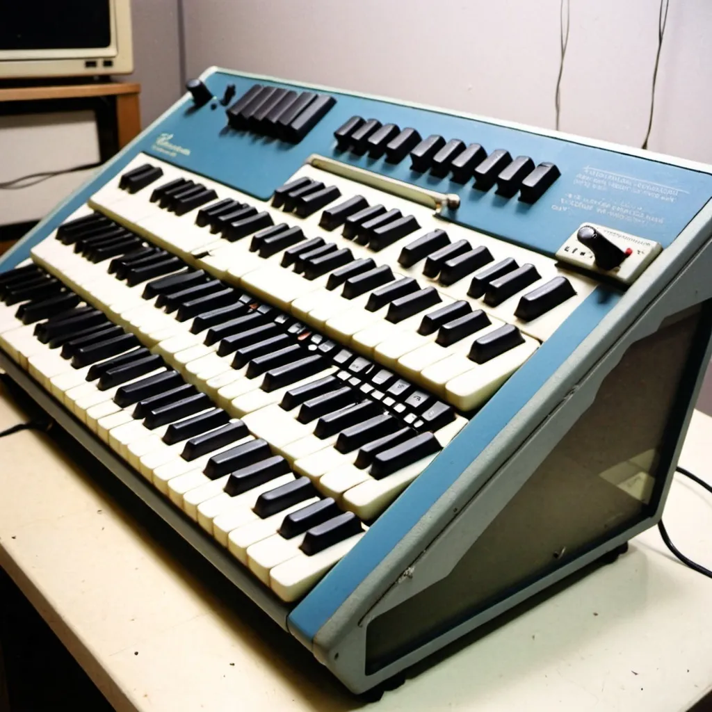 Prompt: Keyboard instrument made in 1981