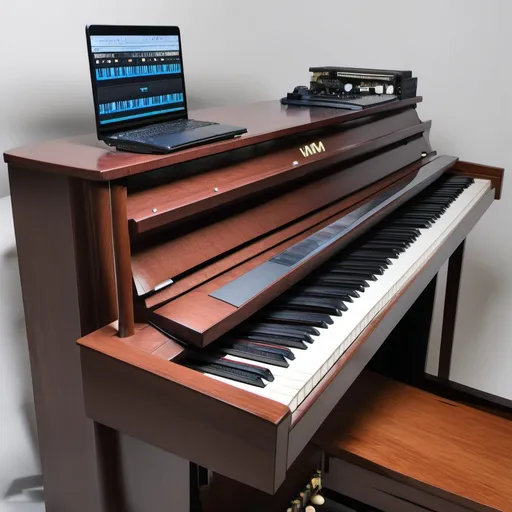 Prompt: Digital Piano with floppy drive & AWM synthesis