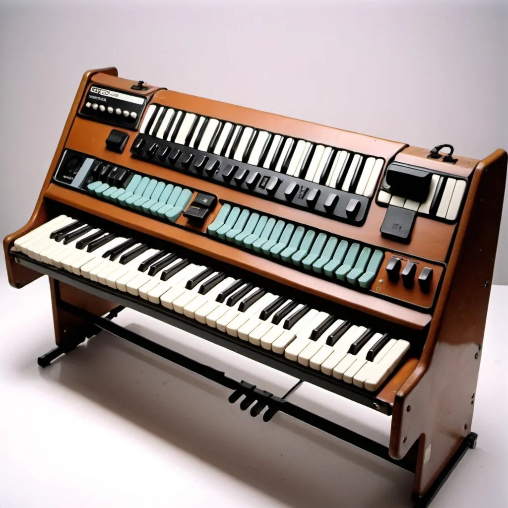 Prompt: A keyboard instrument made in 1976