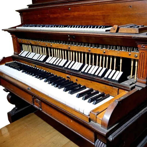 Prompt: A 19th century keyboard instrument