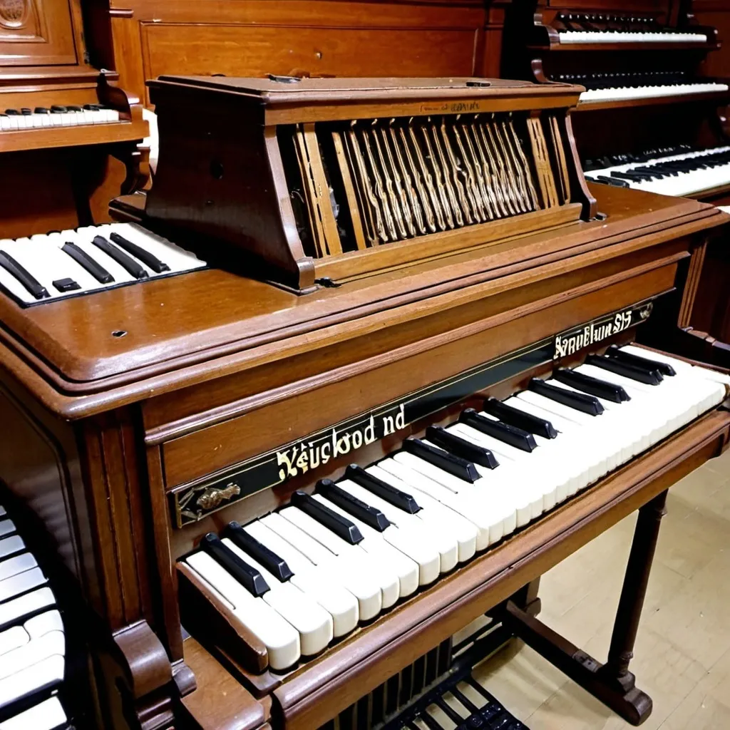 Prompt: Keyboard instrument made in 1912