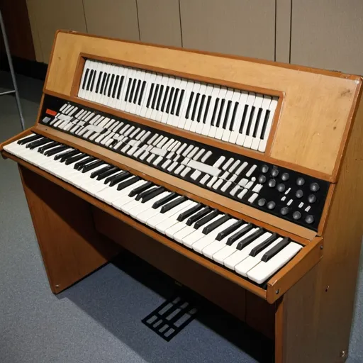 Prompt: A keyboard instrument from 1970