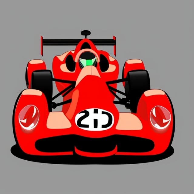 Prompt: A racing car in the style of 2005.