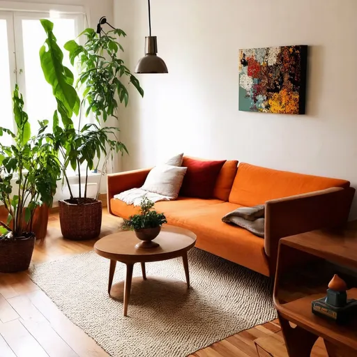 Prompt: Mid Century Living room