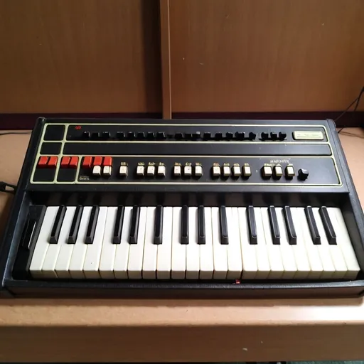 Prompt: Keyboard instrument made in 1981