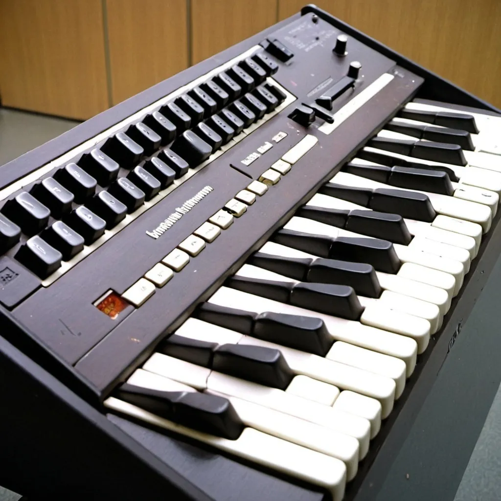 Prompt: A keyboard instrument made in 1974