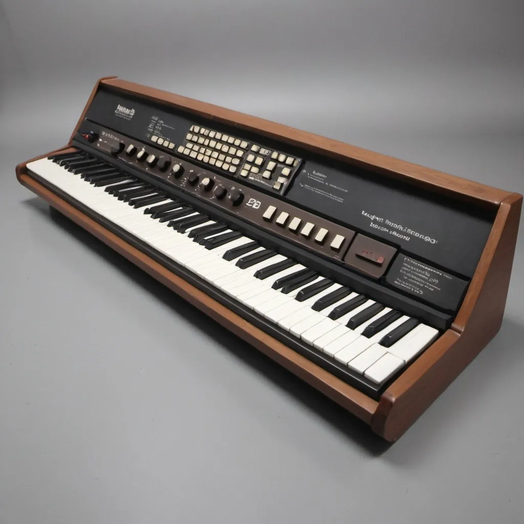 Prompt: Keyboard instrument made in 1978