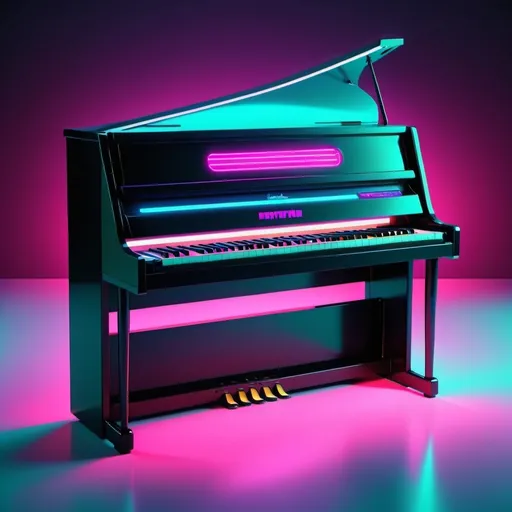 Prompt: Digital piano in the style of 1992