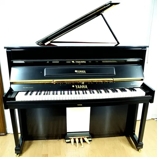 Prompt: A Yamaha Clavinova CVP model piano from 1991