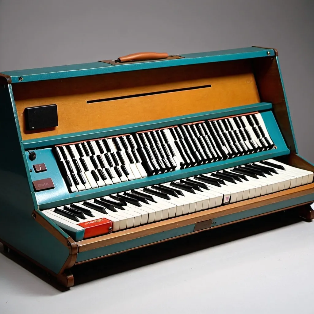 Prompt: A keyboard instrument made in 1972