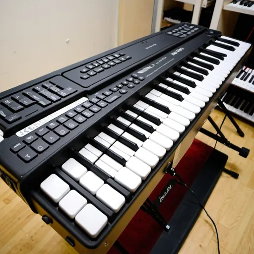 Prompt: A keyboard instrument made in 2010