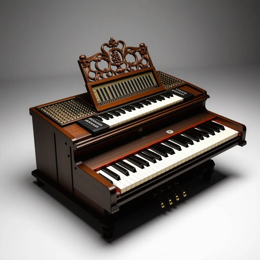 Prompt: 19th century keyboard instrument