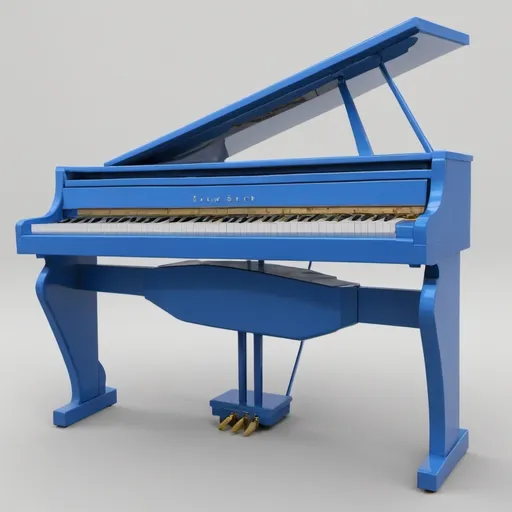 Prompt: Blue Shark teeth Digital piano