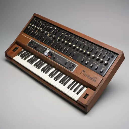 Prompt: A keyboard instrument made in 1974