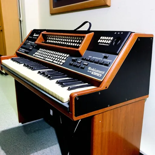 Prompt: Keyboard instrument made in 1984