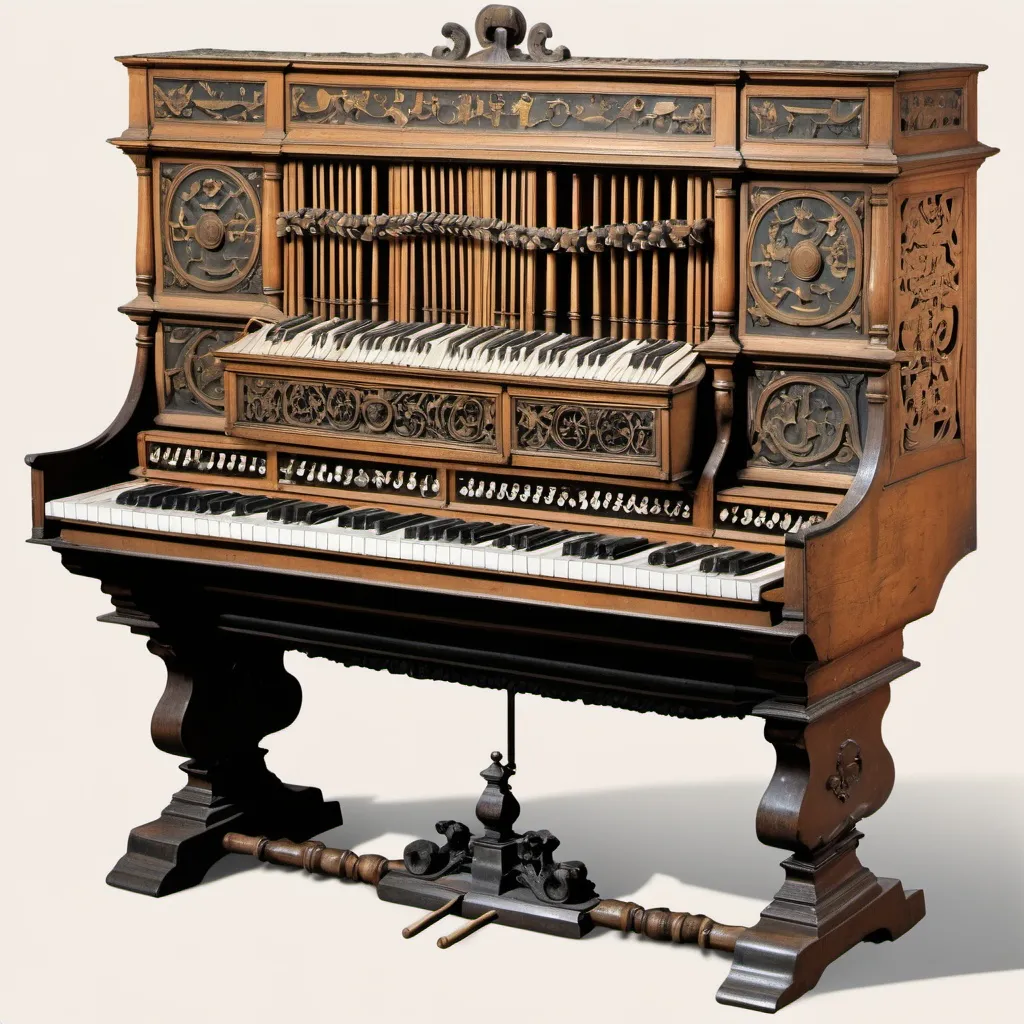 Prompt: 17th-century keyboard instrument