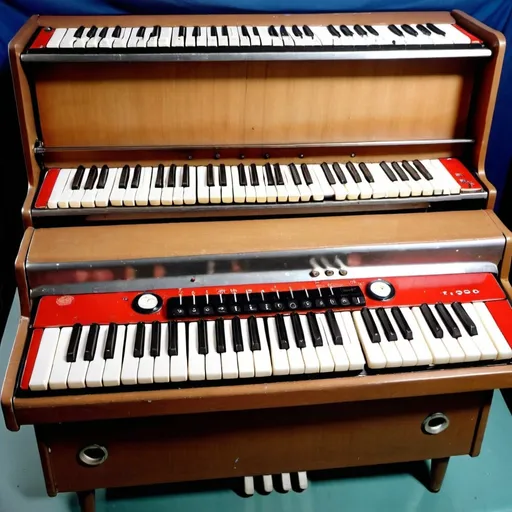 Prompt: Keyboard instrument made in 1960