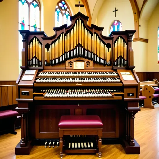 Prompt: Church organ with Hammond charm