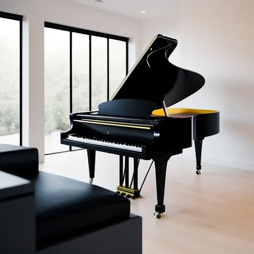 Prompt: Minimalist streamlined piano