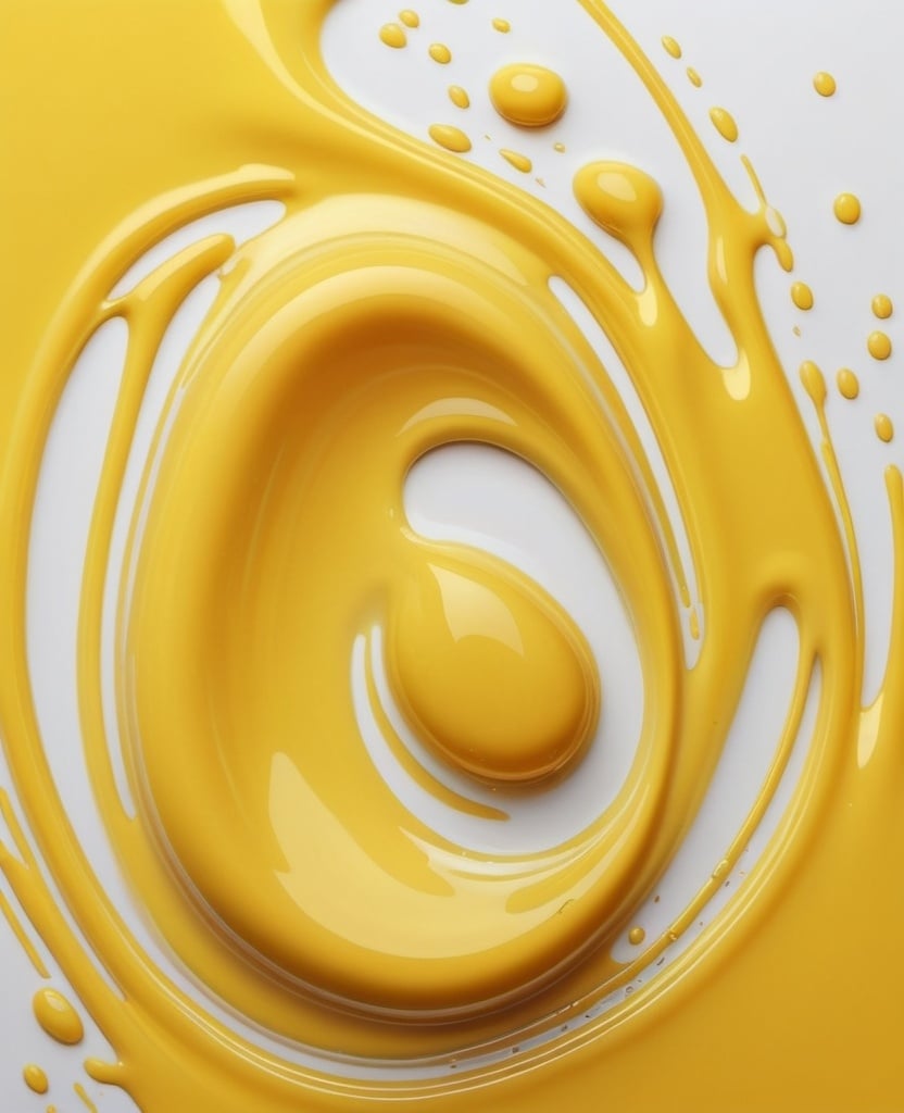 Prompt: efeito liquido amarelo gema de ovo em forma abstrata
