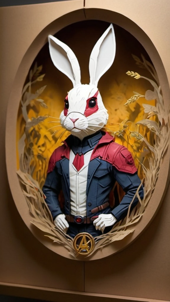 Prompt: Avengers antman as a rabbit 