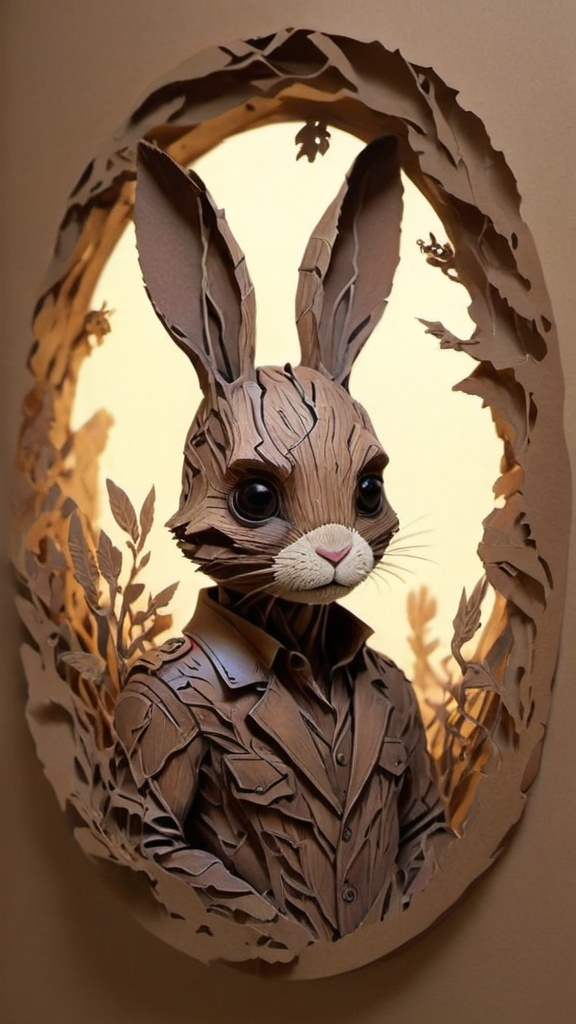 Prompt: Avengers groot as a rabbit 