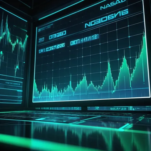 Prompt: A portal into a Nasdaq chart.