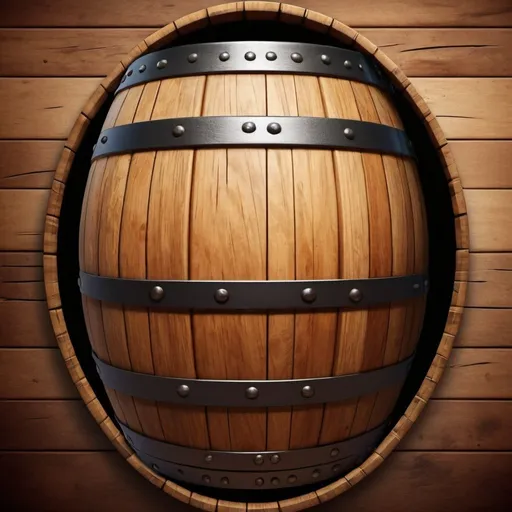 Prompt: Create a vibrant wooden barrel background
