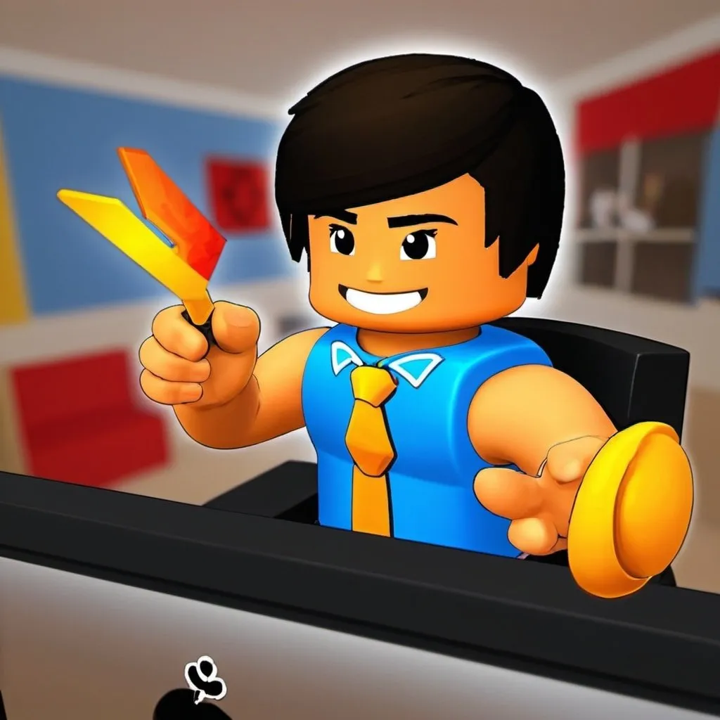 Prompt: pepople is playing games on roblox

