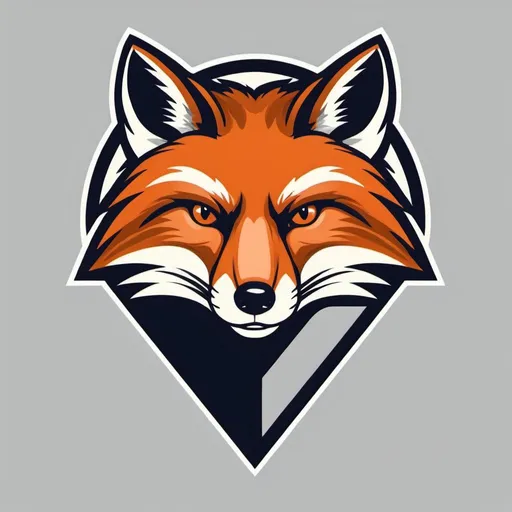 Prompt: Logo of an aggressive fox