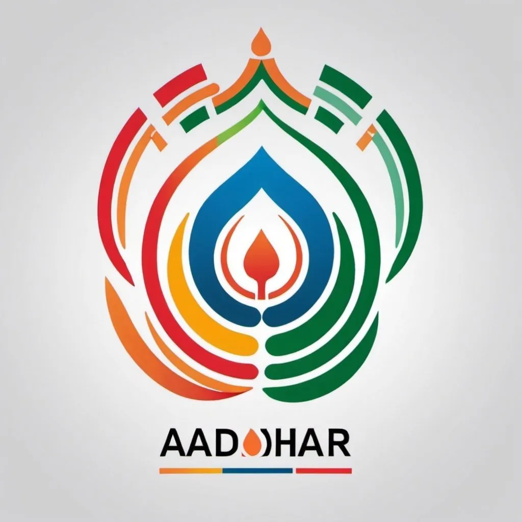 Prompt: can you create an image of the aadhaar logo mixed or combined with digital india?