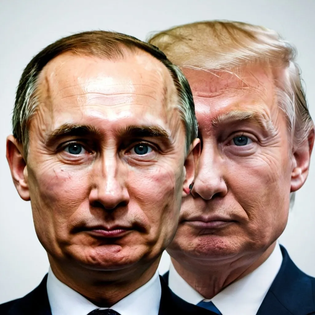 Prompt: One face. On 1/2, I’d trump the other half is Putin