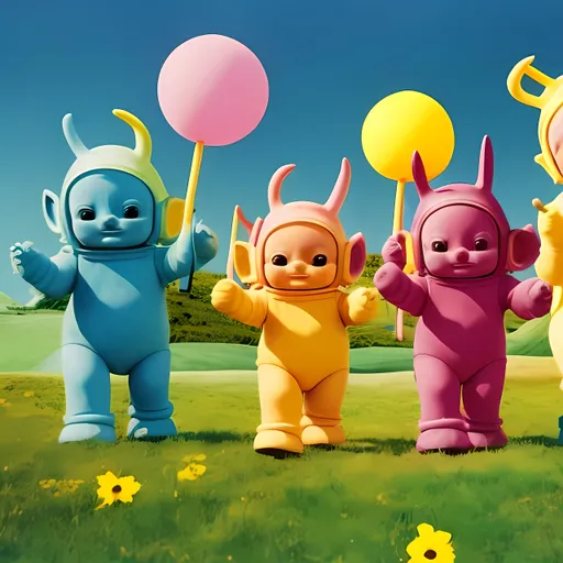 Prompt: teletubbies