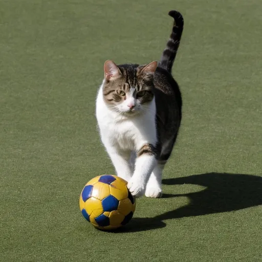 Prompt: e.g. A cat playing soccer on Barcelona
