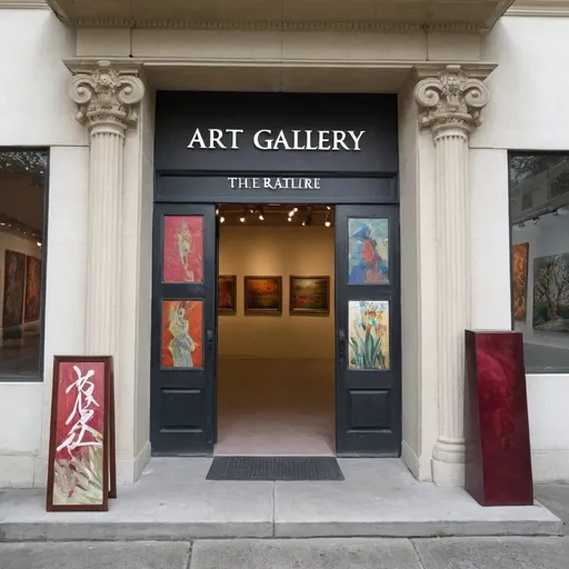 Prompt: art gallery entrance