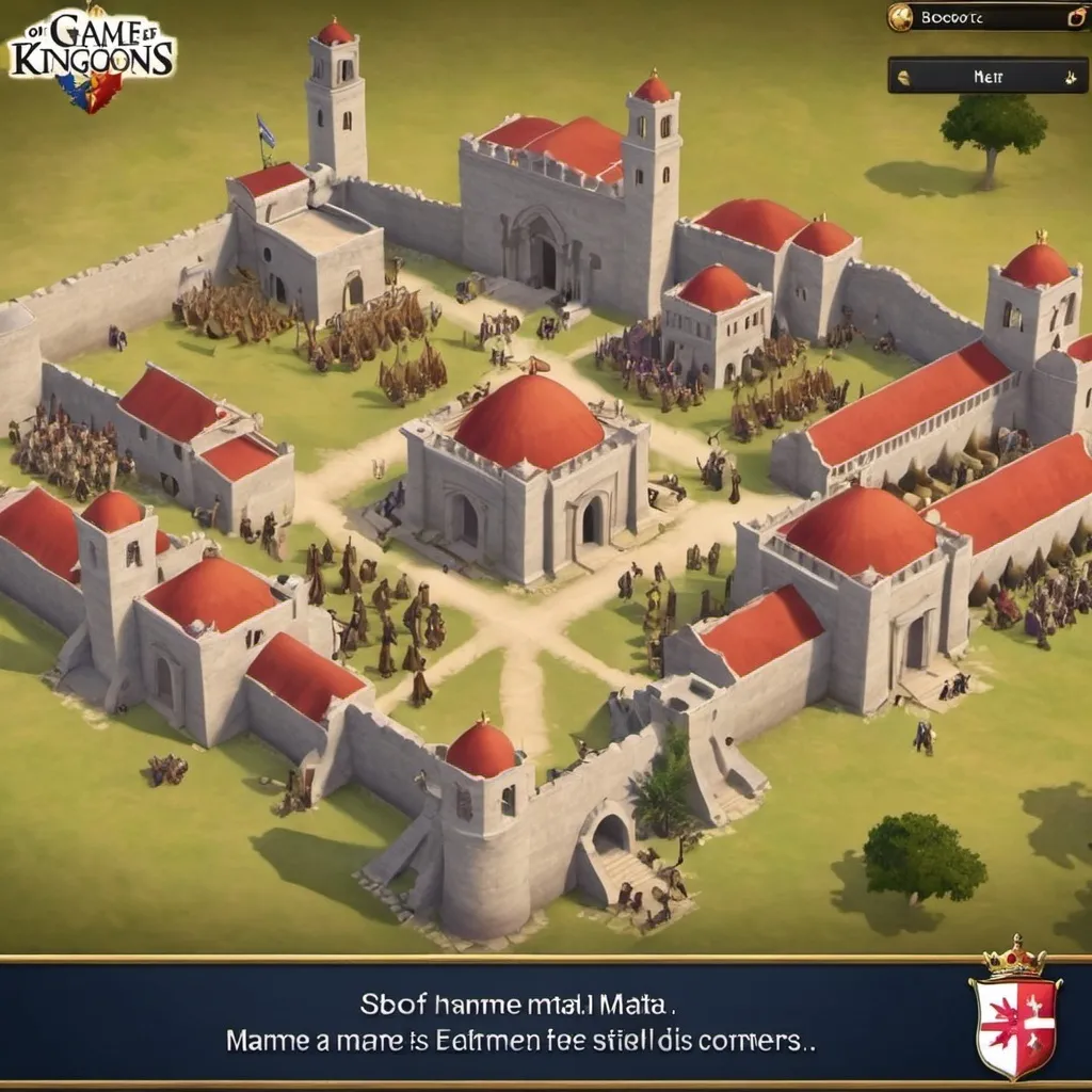 Prompt: create different images for game Rise of Kingdoms displaying name "Sbosic of Malta" and displaying also "1825"
