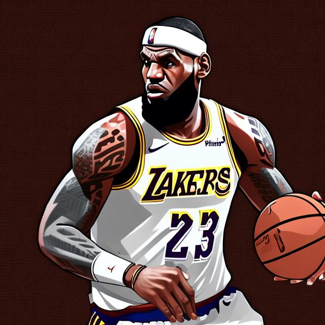 Prompt: lebron James in Minecraft