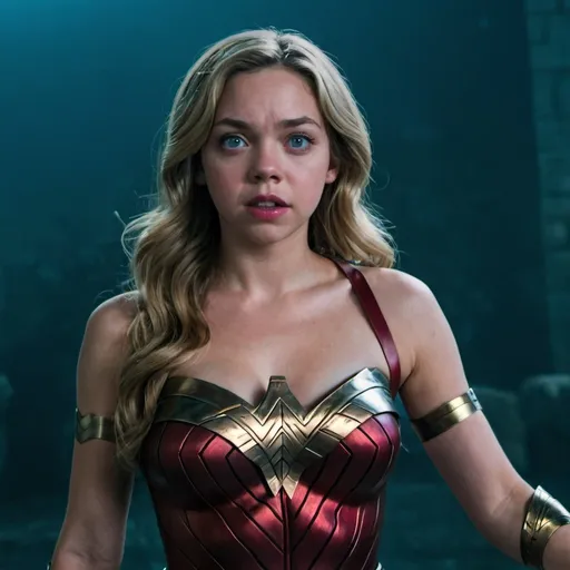 Prompt: Sydney Sweeney as Wonder Woman, massive bosoms, HD, 4K