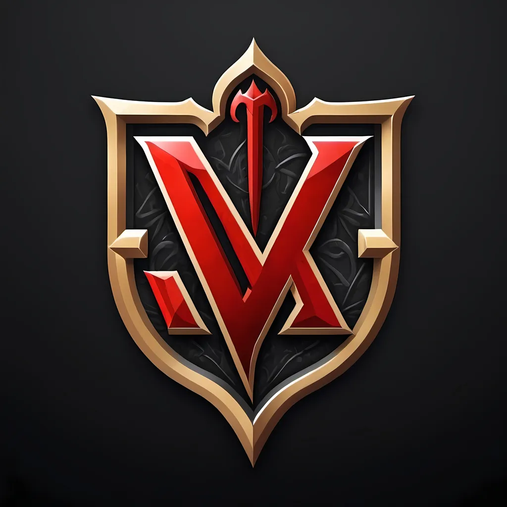 Prompt: A more modern logo for my esports team ad vitam aeternam (AVA esports) With the 3 letters A,V,A and for the colors I would like a little red. more of Roman Empire and  more of white color