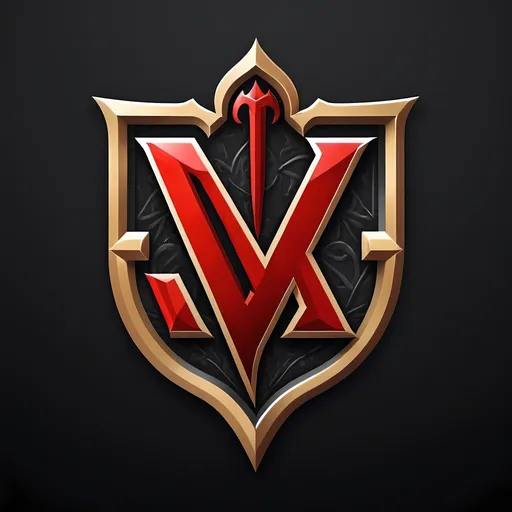 Prompt: A more modern logo for my esports team ad vitam aeternam (AVA esports) With the 3 letters A,V,A and for the colors I would like a little red. more of Roman Empire and  more of white color