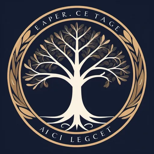 Prompt: Artist Legacy Project Logo Concept
Main Logo
The main logo is a stylized art deco tree, symbolizing growth, legacy, and the branching nature of artistic development.

The trunk is a sleek, elongated triangle in deep navy (#152A47), representing strength and foundational knowledge.
Four main branches extend from the trunk, each in a different color from our palette, representing the four core courses.
The branches culminate in abstract leaf clusters, forming a circular canopy.
The overall shape of the tree fits within a perfect circle, suggesting completeness and cyclical nature of learning and legacy.