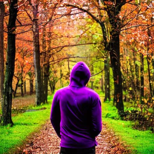 Prompt: purple challenger, black background, backshot, autumn, woods, 4 k,


